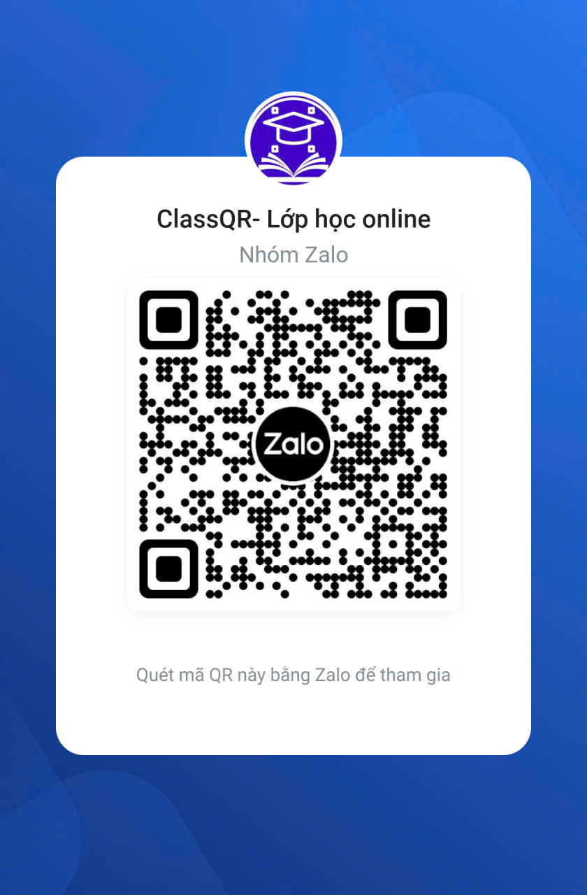 Mã QR nhóm Zalo CLASSQR